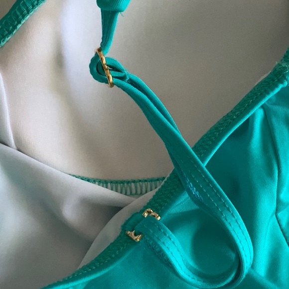 Lisa Blue Tankini Top SPLASH OF COLOR  -Deep Aqua (#46) - Picture 5 of 10